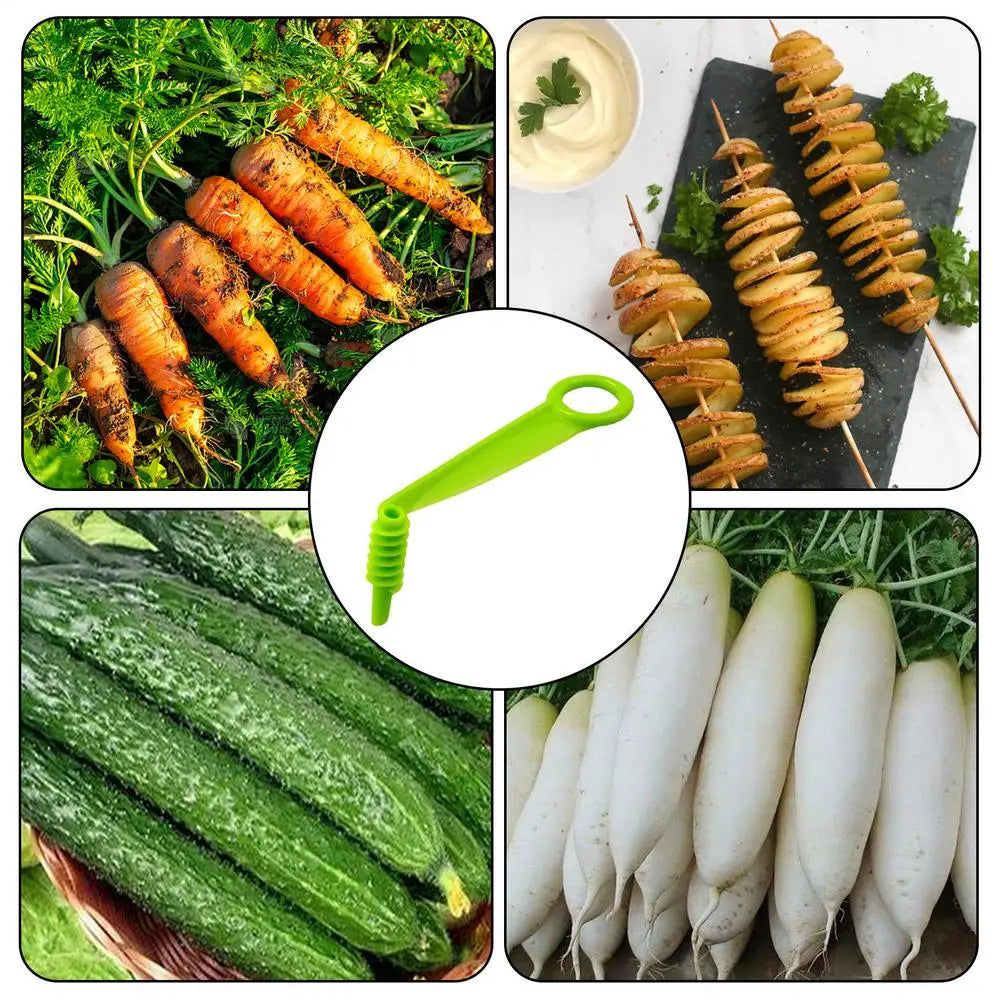1pc Plastic Rotate Potato Slicer Twisted Potato Cucumber