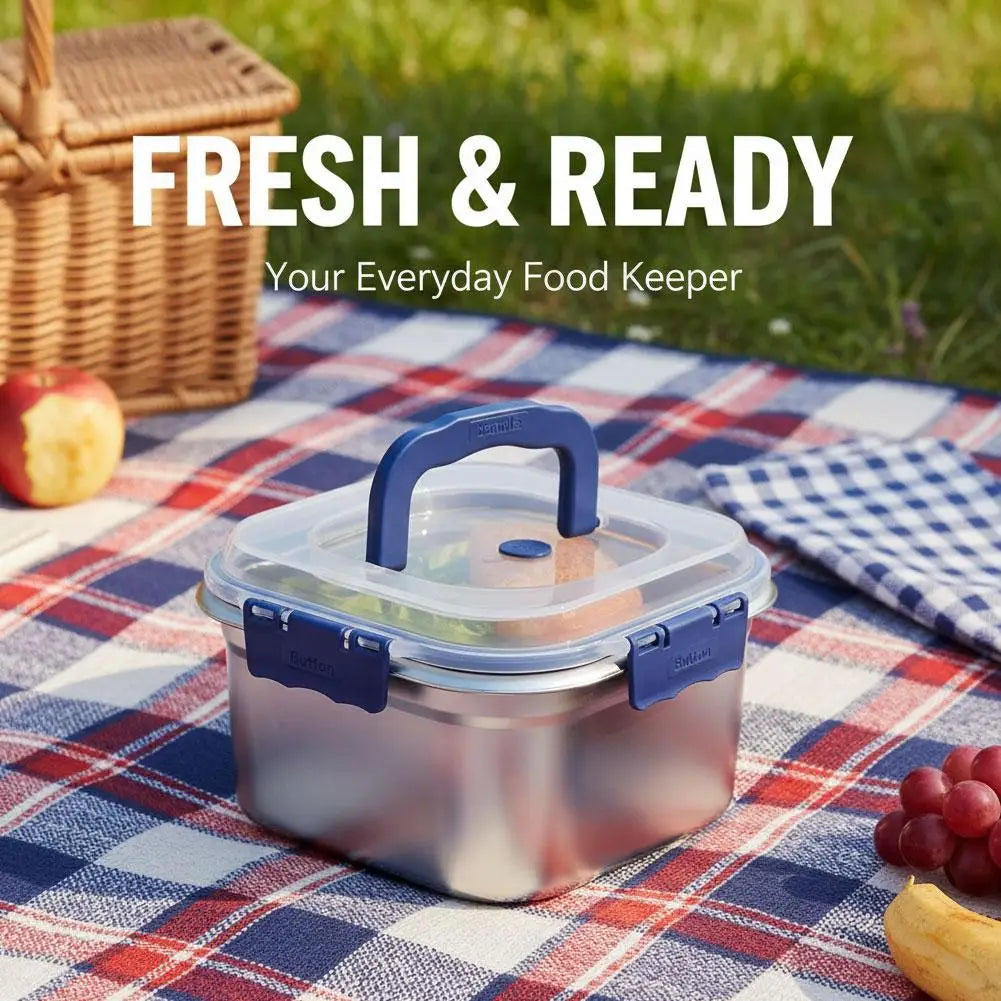 Stainless Steel Meal Prep Container Lid Airtight Bento