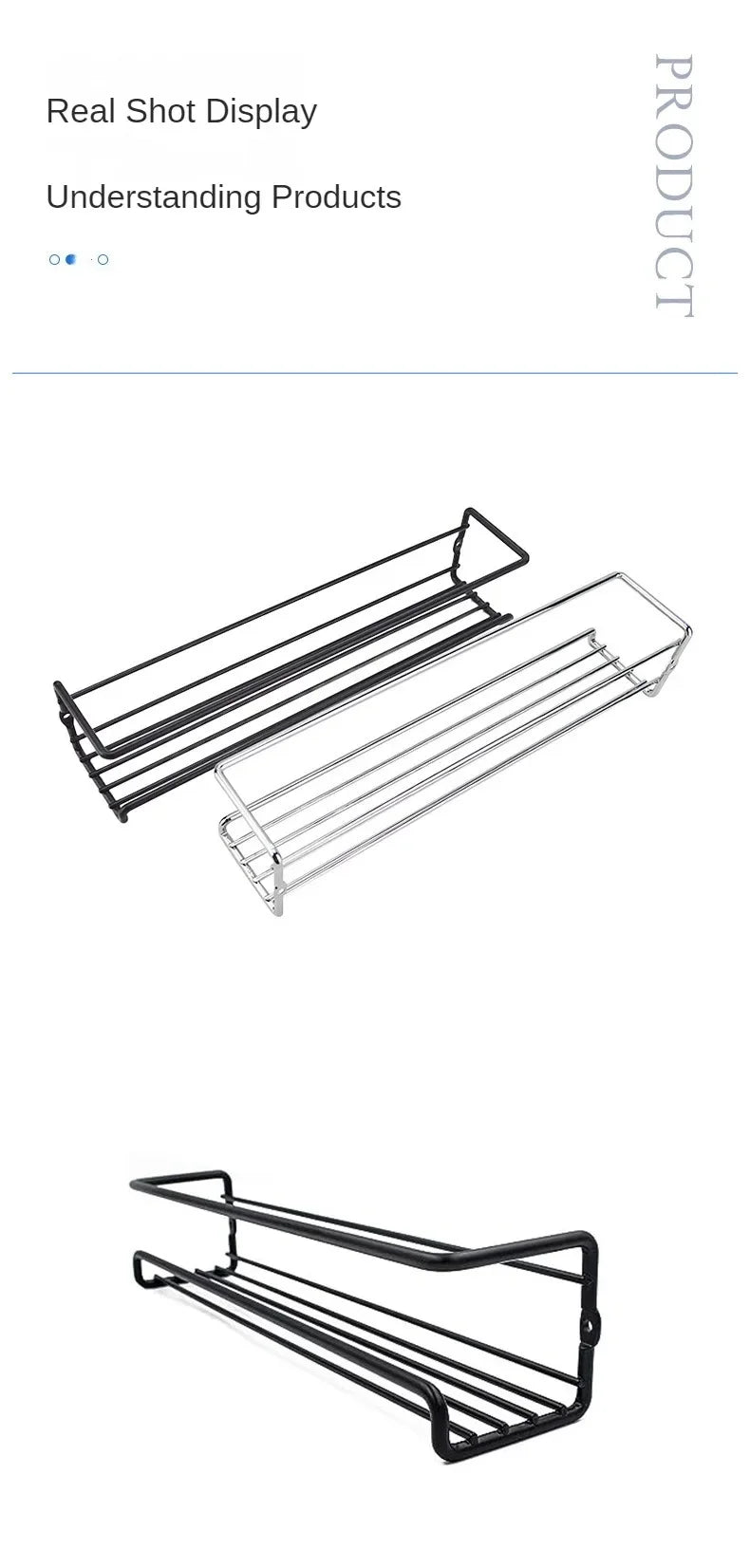 2pcs Organizer Metal Hanging Racks Restaurant Wall-Mounted