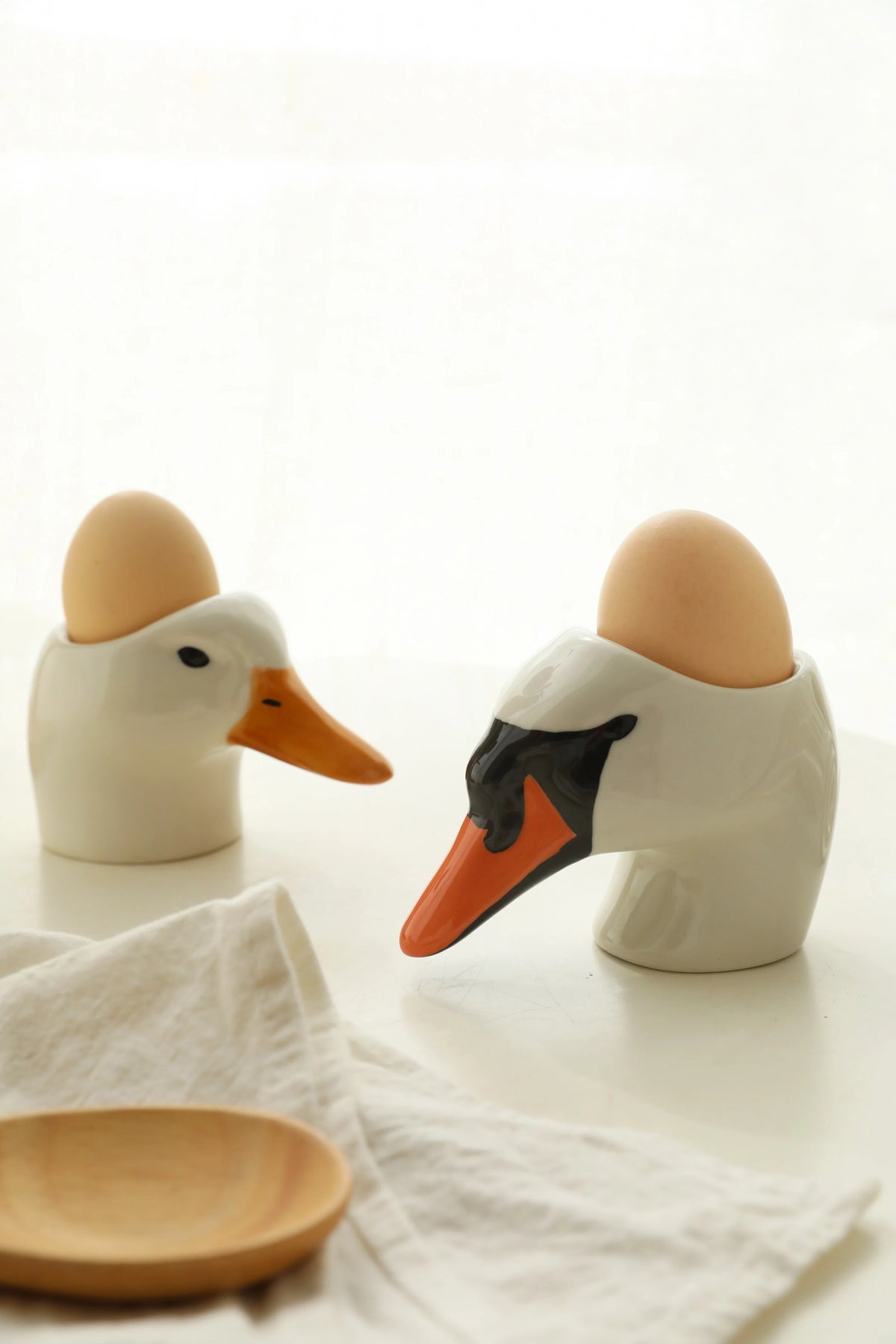 Ceramic Duck Swan Shape Egg Holder Storage Cup