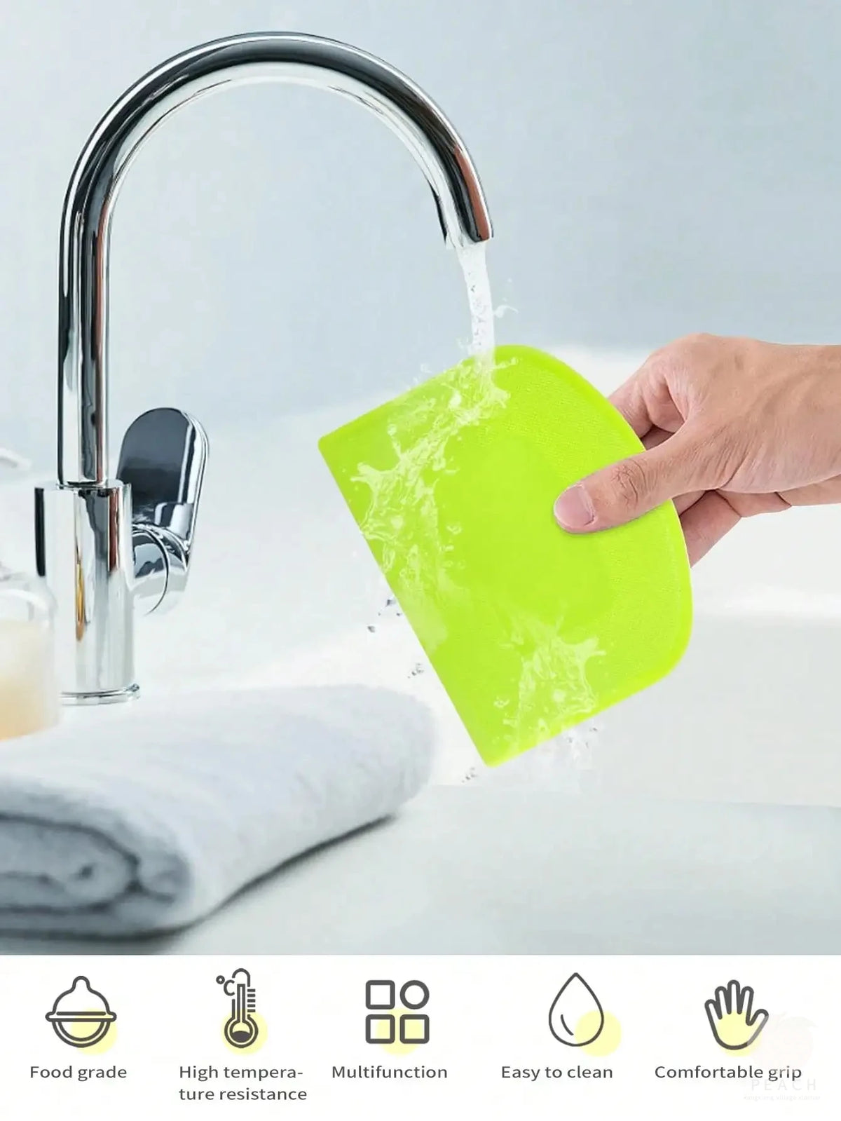 2pcs Dough Scraper Bowl Food-Safe Plastic Dough Cutter