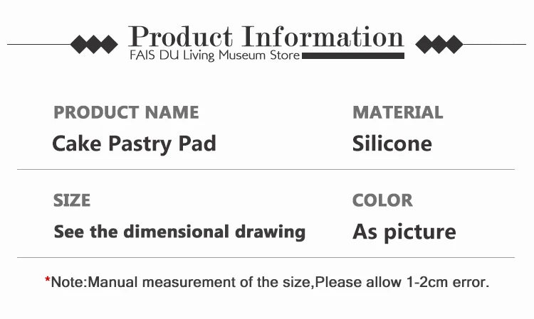 Fais Du Kneading Pad Silicone Baking Mats Sheet