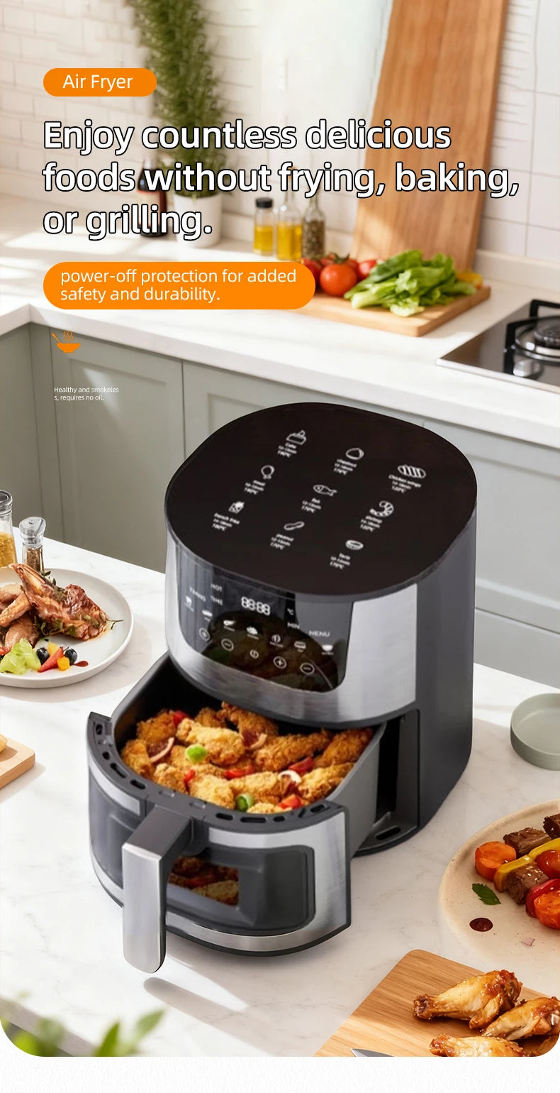 Divedeer 7l Visual Air Fryer - Large Capacity