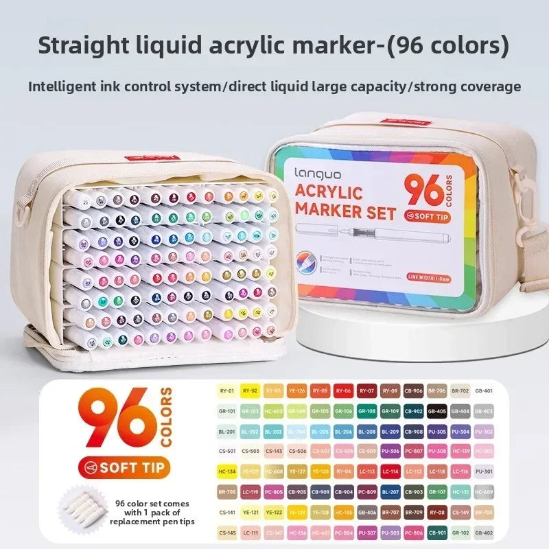 Languo 240/9 Colors Direct Liquid Acrylic Paint Pens