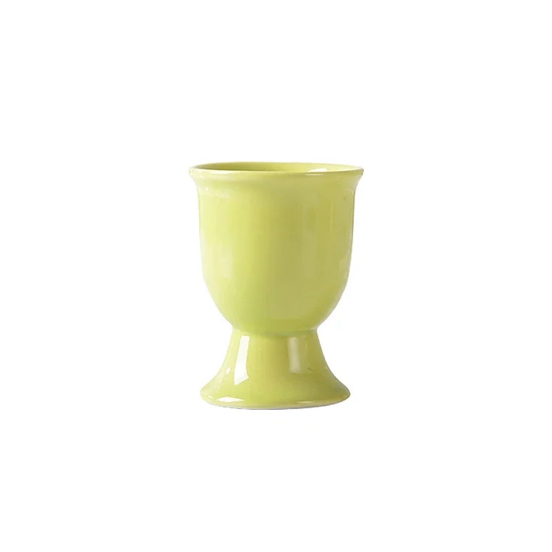 Ceramic Egg Cup Holders Macaron Color Creative Serving