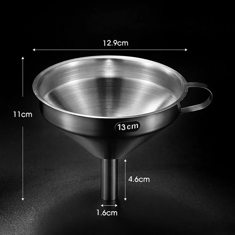 Stainless Steel Funnel Oil Liquid Metal Funnel Detachable