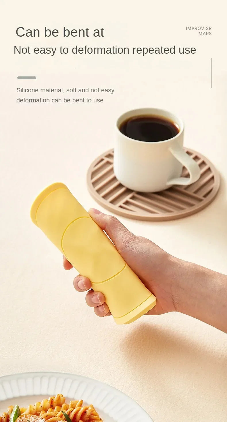 High Temperature Resistant Thickened Silicone Coaster Round