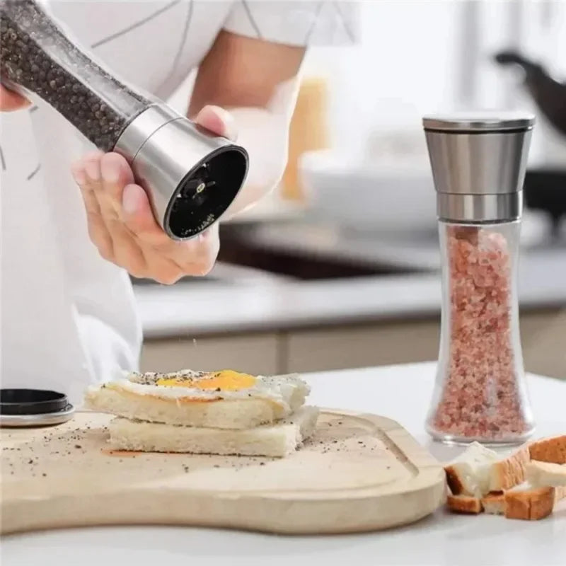 180/200ml Pepper Grinder Stainless Steel Glass Spice Bottle