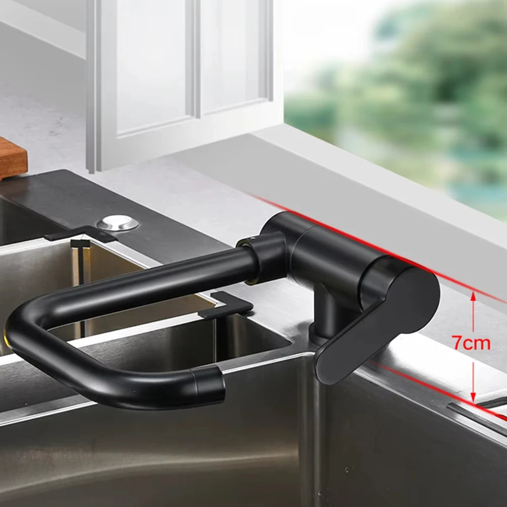Window Front Faucet 360 Foldable Mixer Tap Spray