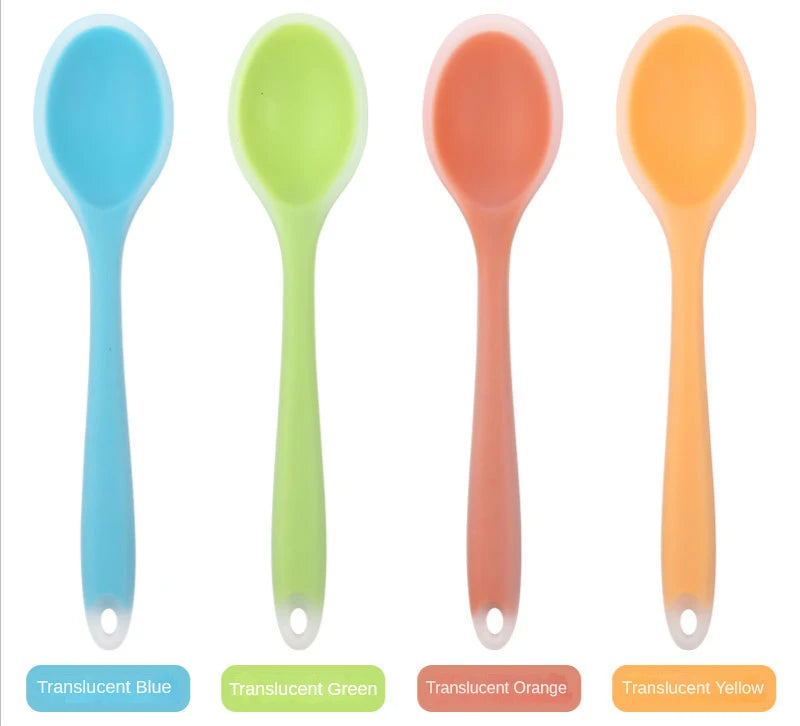 Silicone Spoon Integrated Rice Spoon Multicolor Silica Gel