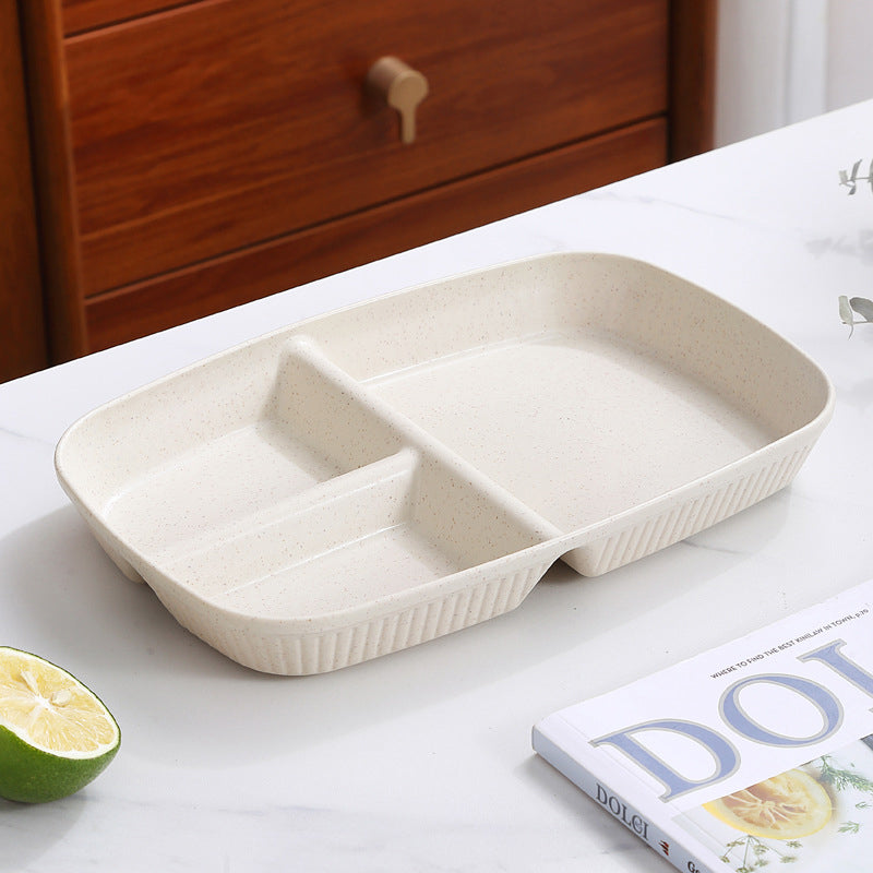 Divided Dish Diet Reusable Dinner Plate Dinnerware Portion