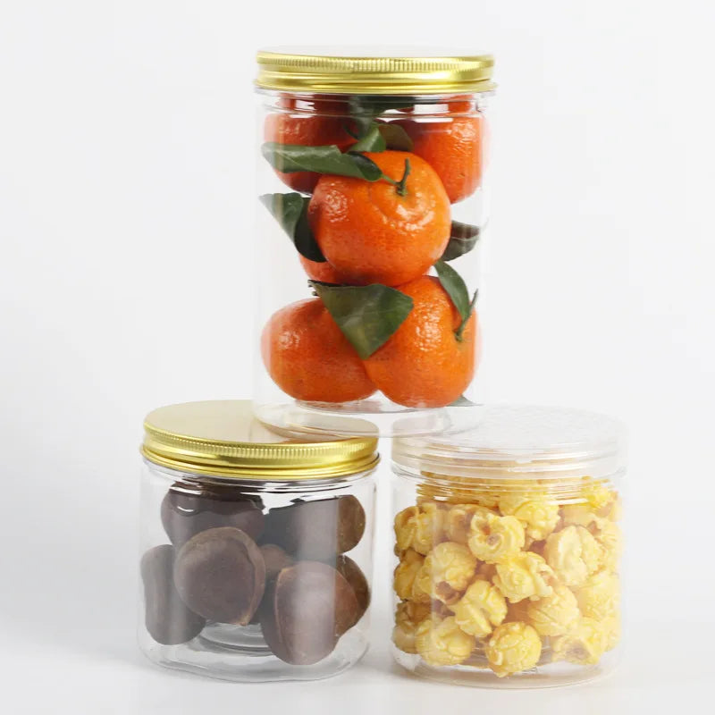 Transparent Sealing Jar Aluminium Screw Lids Organizer Storage