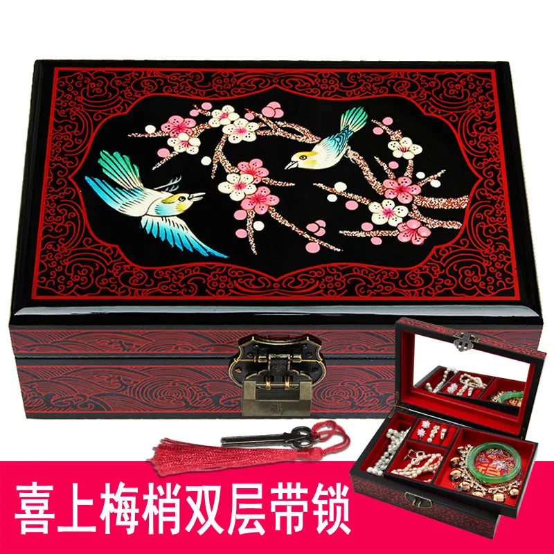 Chinese Style Wooden Lacquer Box Pu Er Tea