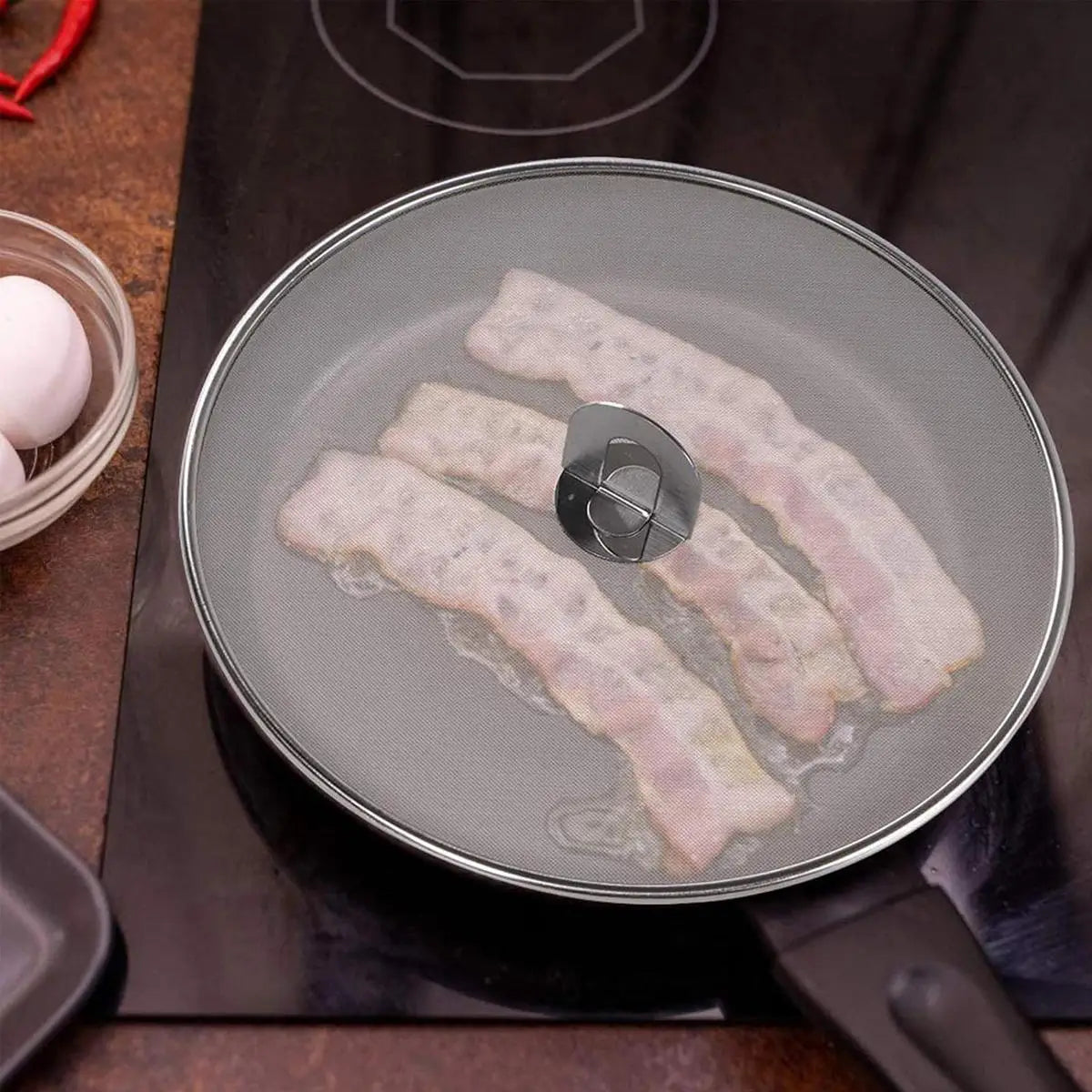 3-Piece Splatter Screen Frying Pans 13 /11 /9