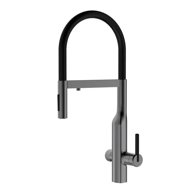 Shiny Rose Gold Brass Pull-Out Cold Water Hole