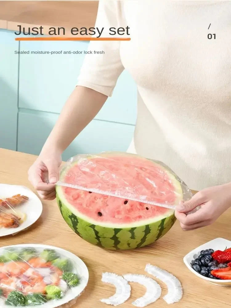 Reusable Disposable Food Cover Plastic Wrap Durable Elastic