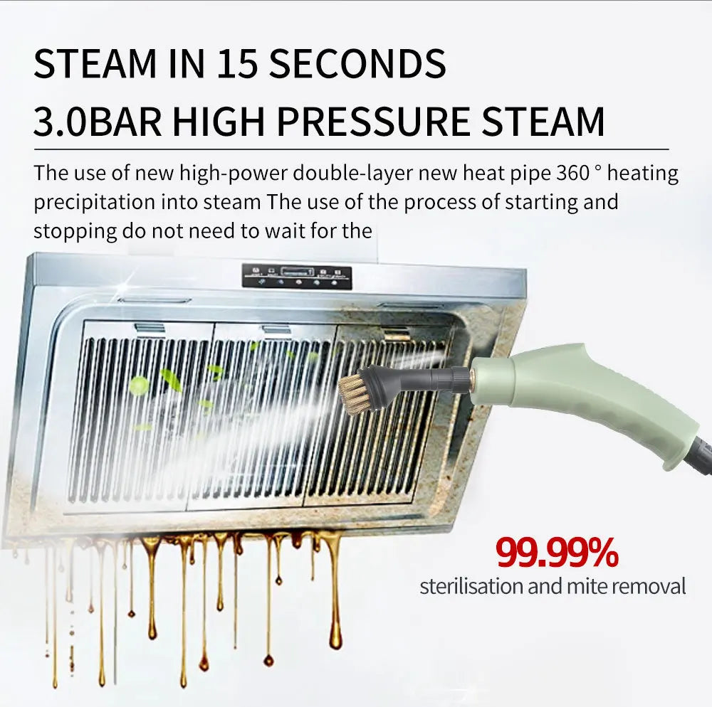 High-Temperature Steam Cleaner 2800w Heavy-Duty Grease & Range