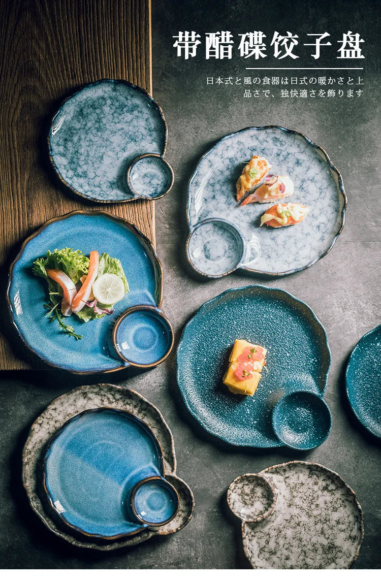 Japanese-Style Dumpling Plate High-Value Ceramic Creative