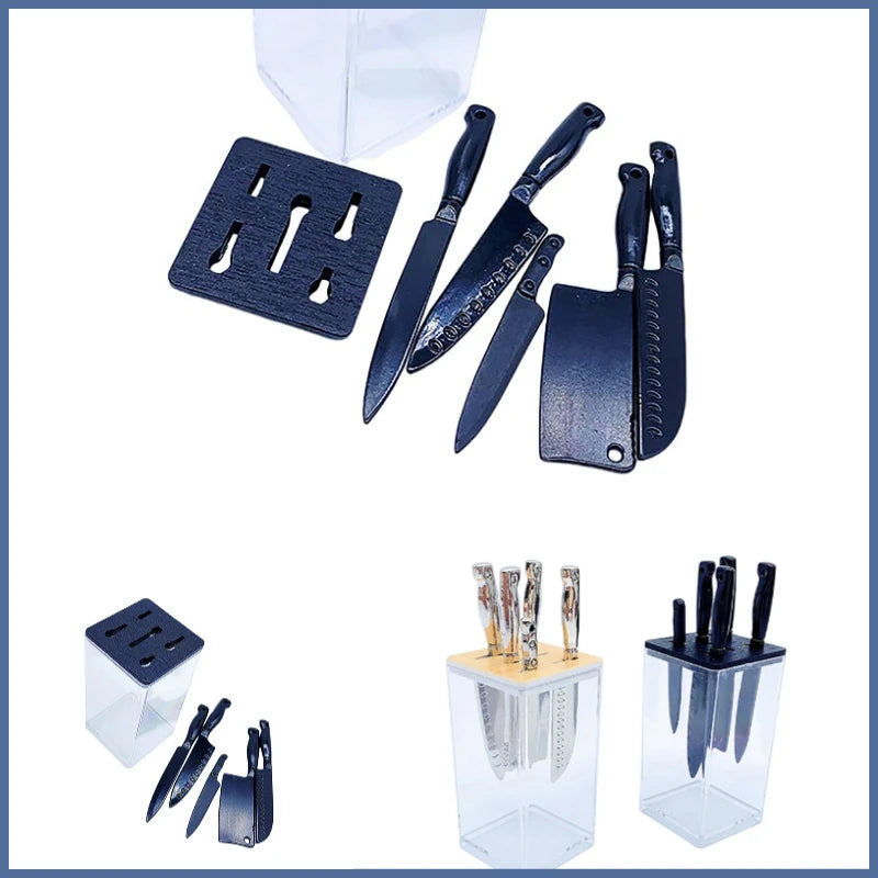 1/12 Miniature Dollhouse Knife Rest Model Mini Knives