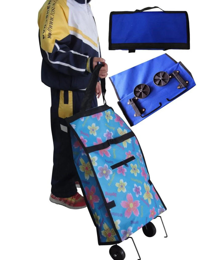Folding Reusable Shopping Bags Small Pull Cart Buy