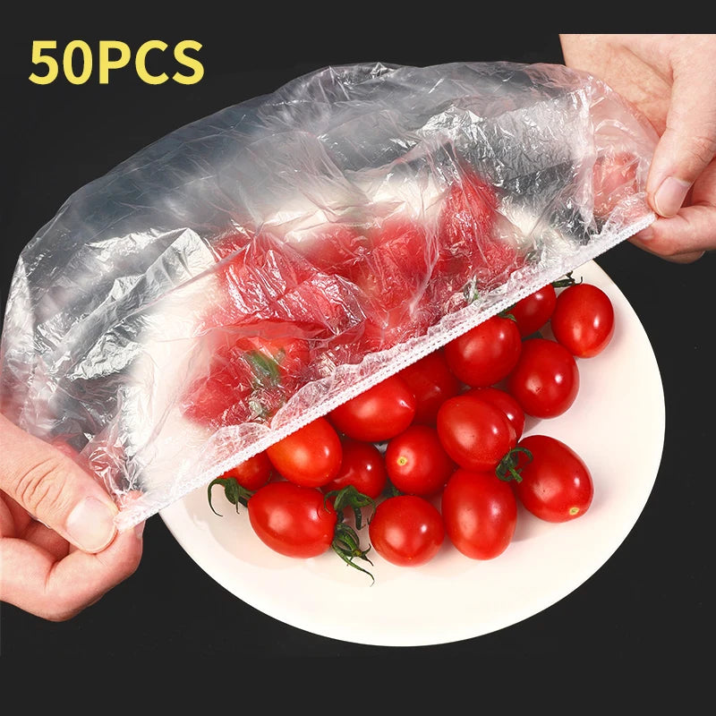 Reusable Disposable Food Cover Plastic Wrap Durable Elastic