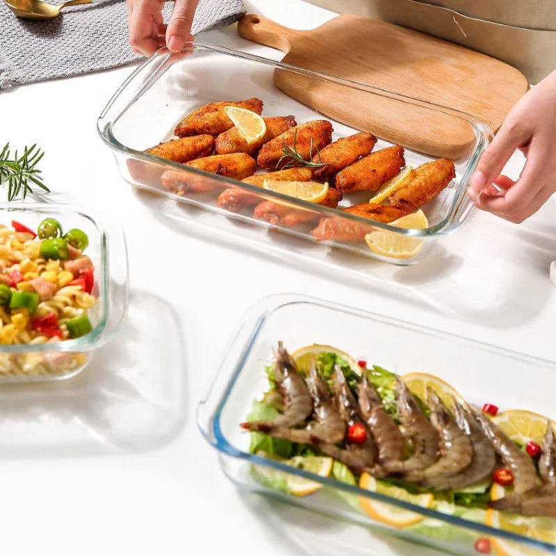 Bakeware Glass Platter Oven Baking Tray Baking Utensil