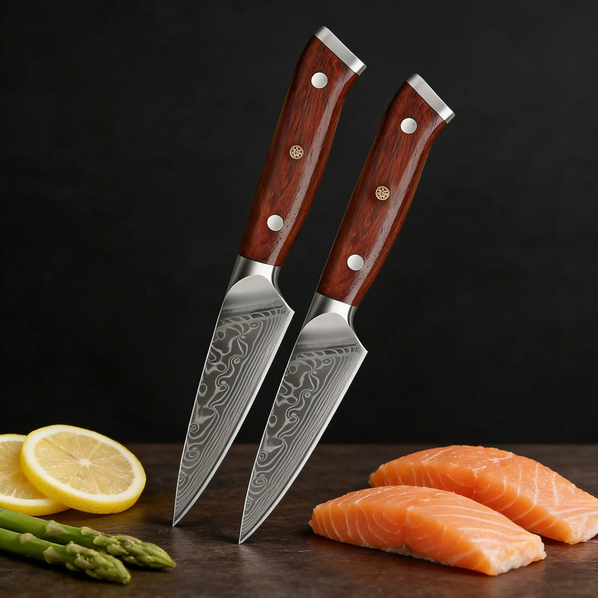 1/2/3/4pcs 67 Layer Damascus Steel Knife Fruit Vegetable