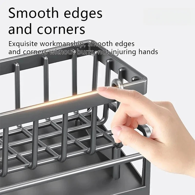 Multi-Functional Sponge Organizer Drainage & Storage Holds Dish
