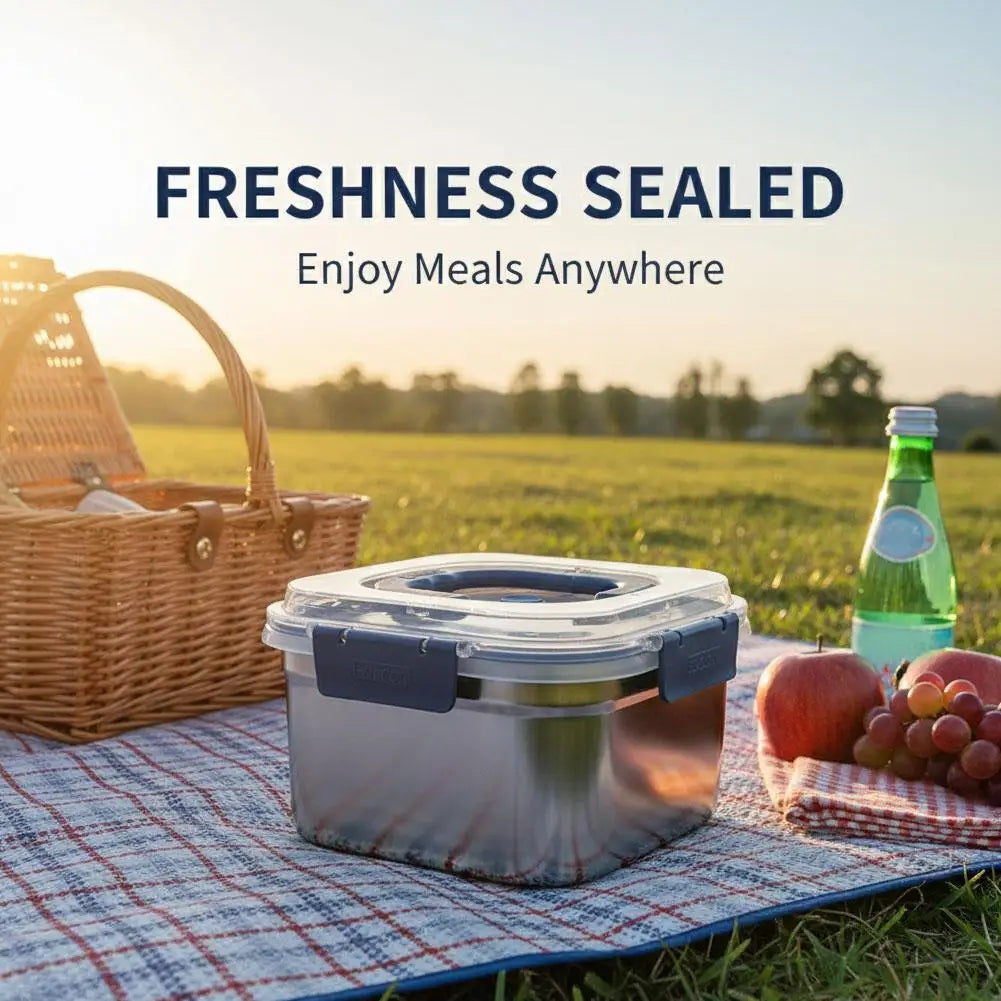 Stainless Steel Meal Prep Container Lid Airtight Bento