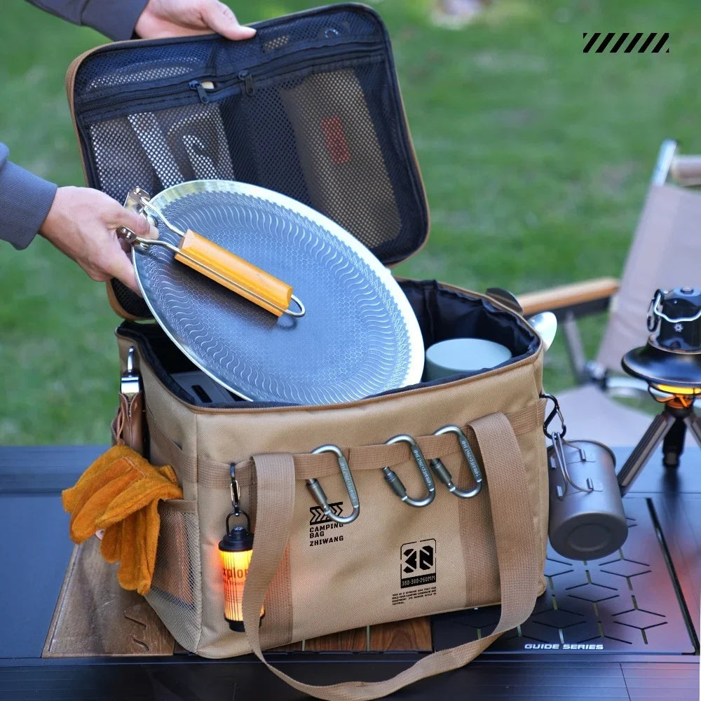 30l Camping Cookware Storage Bag Waterproof Outdoor Organizer
