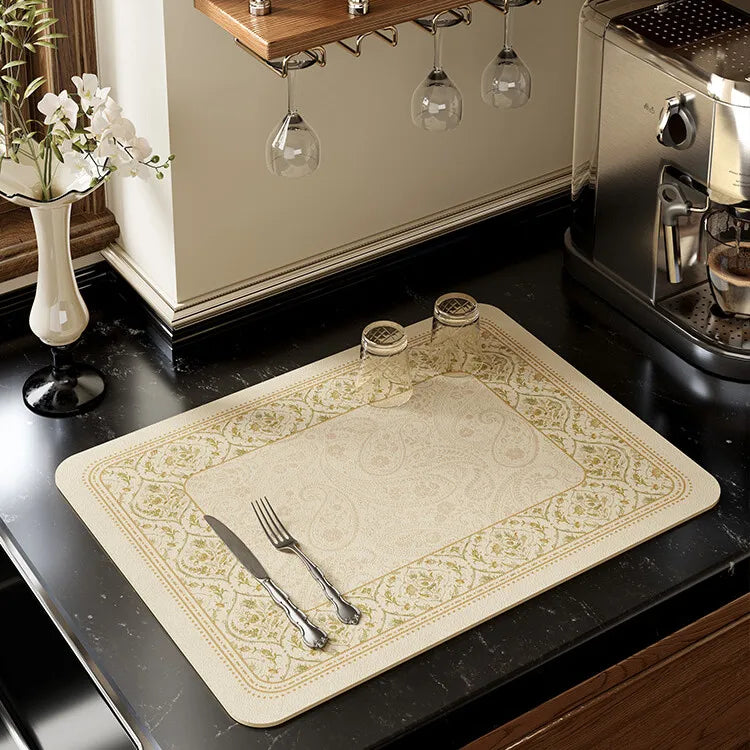 Dish Drying Mat Super Absorbent Counter Draining Mat