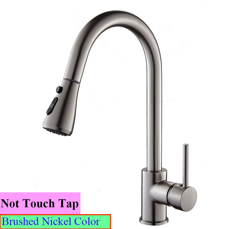 Smart Touch Sink Faucets Stainless Steel Pull Out