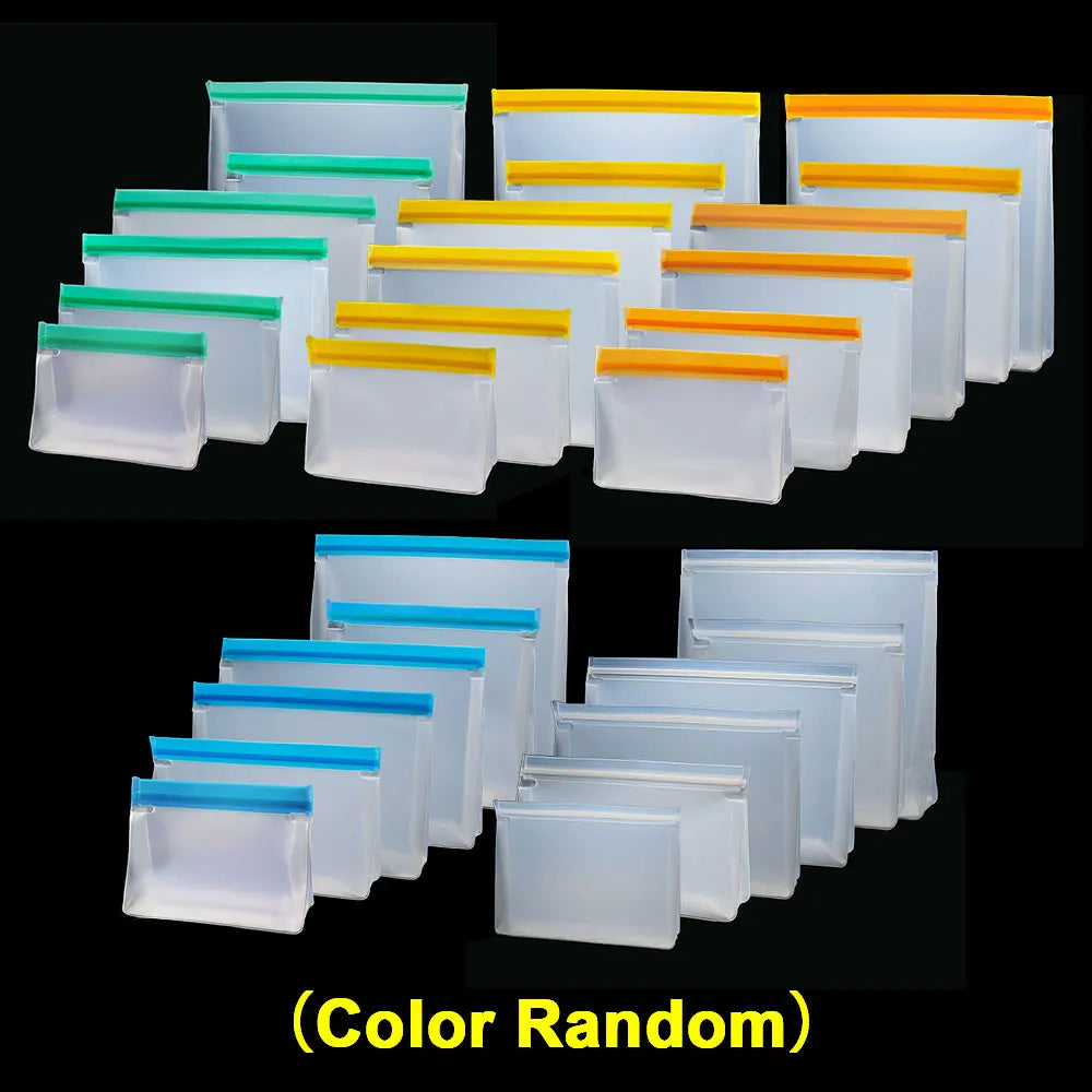 Silicone World Reusable Peva Food Bag Freezer Stand