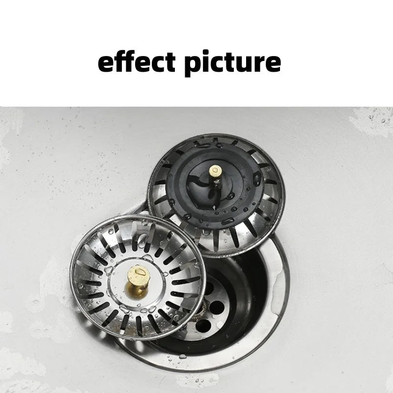 Sink Strainer Drains Filter Stainless Steel Stopper Waste