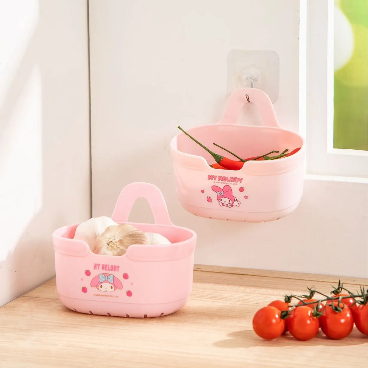 Sanrio Licensed Hanging Drain Basket Hello Kitty Melody