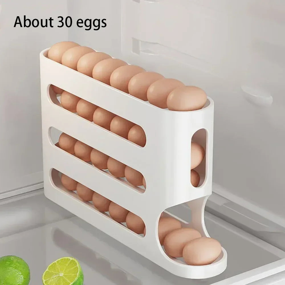 2-3 Tier Rolling Egg Storage Container Refrigerator Holds