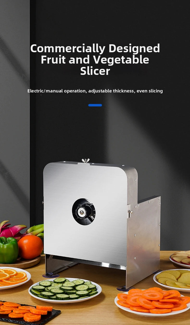 Electric Vegetable Cutter Automatic Feeding Food Processor French