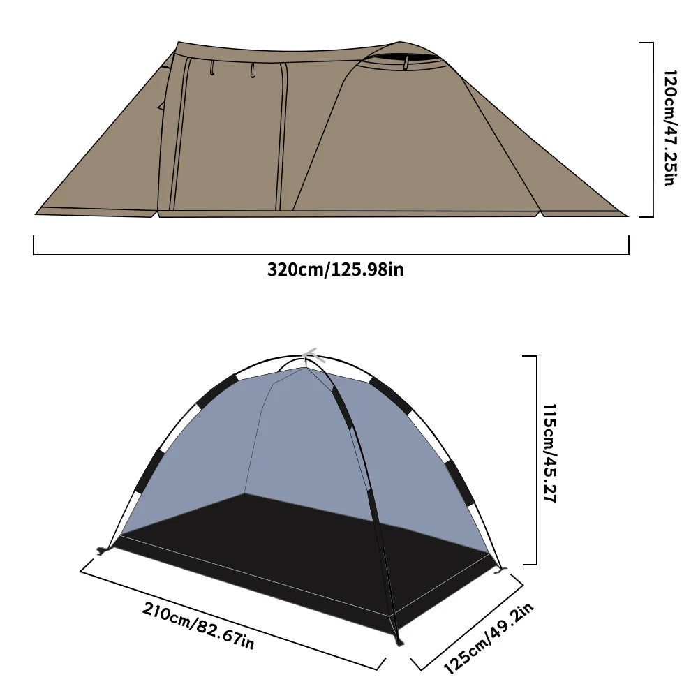 Fireproof Tent Person Waterproof Extend Dome Tent Stove