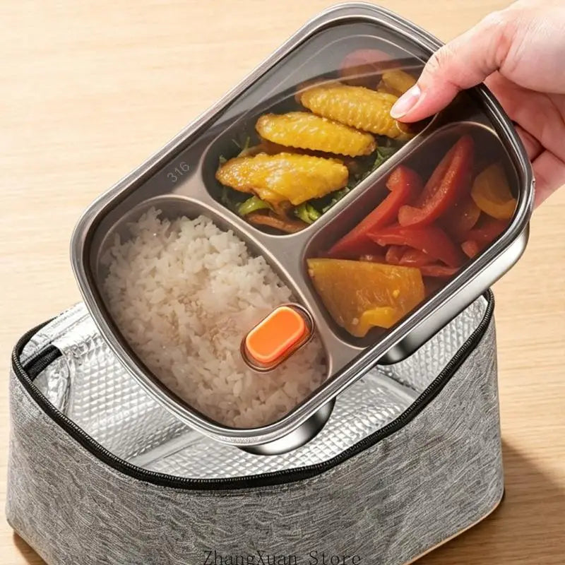 Divided Meal Preps Lunch Box Stainless Steel Container