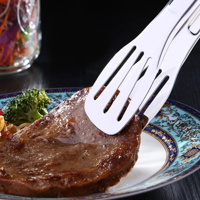 Stainless Steel Food Tongs Barbecue Tongs Meat Salad