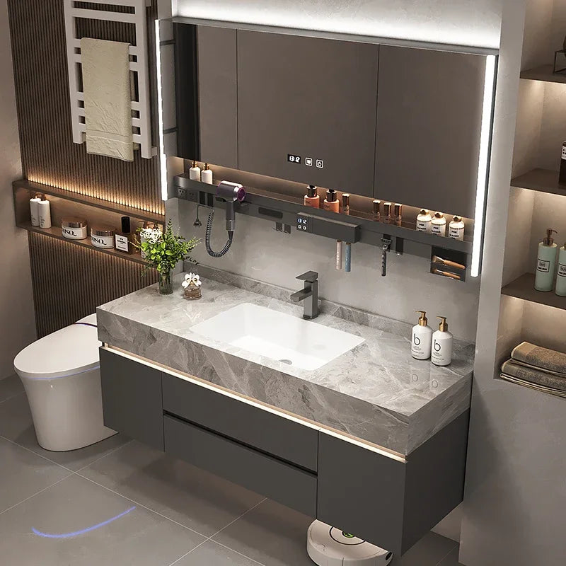 Paper Drawers Bathroom Cabinet Organizer Storage Mirror Toilet