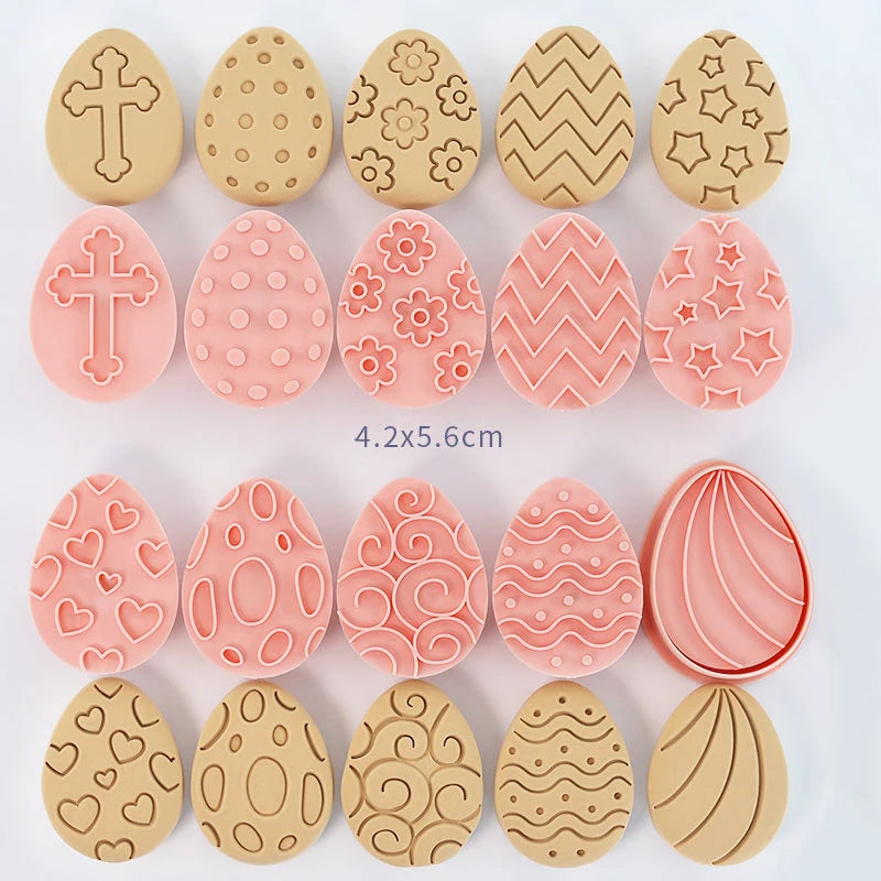 10pcs/Set Easter Cookie Cutters 3d Rabbit Egg Cartoon