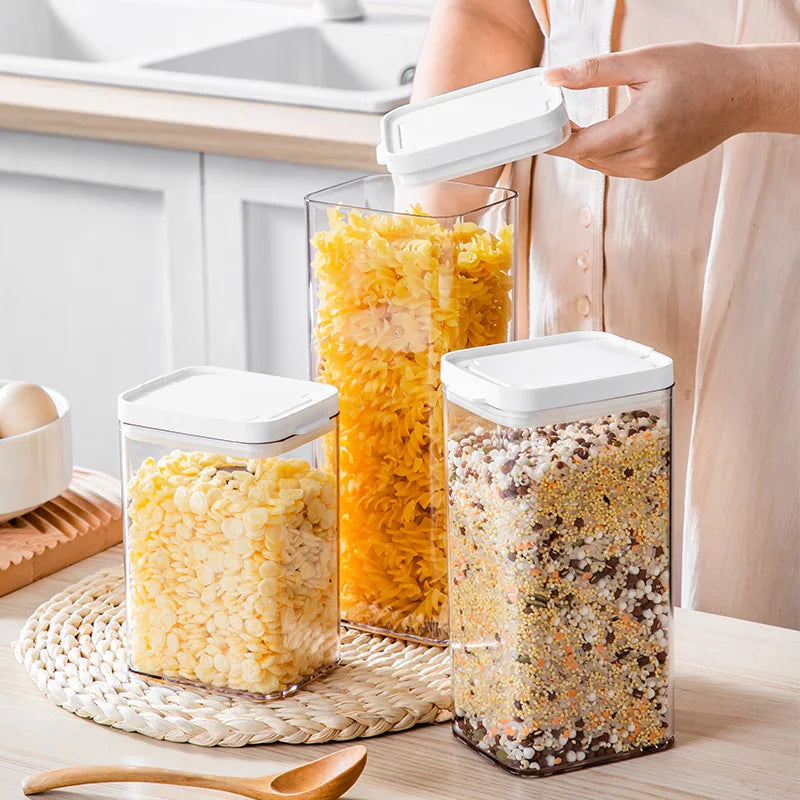 Opening Lid Sealed Jar Transparent Body Food Grade
