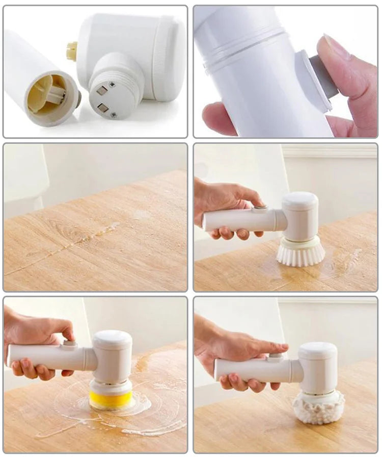 Multi-Purpose Bathroom Scrubber Handheld Electric Cleaning Brush