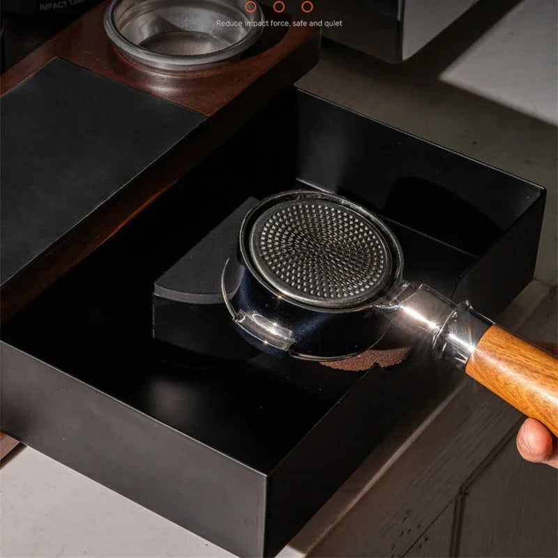 51-58mm Universal Coffee Tamper Station Stand Wooden Coffee