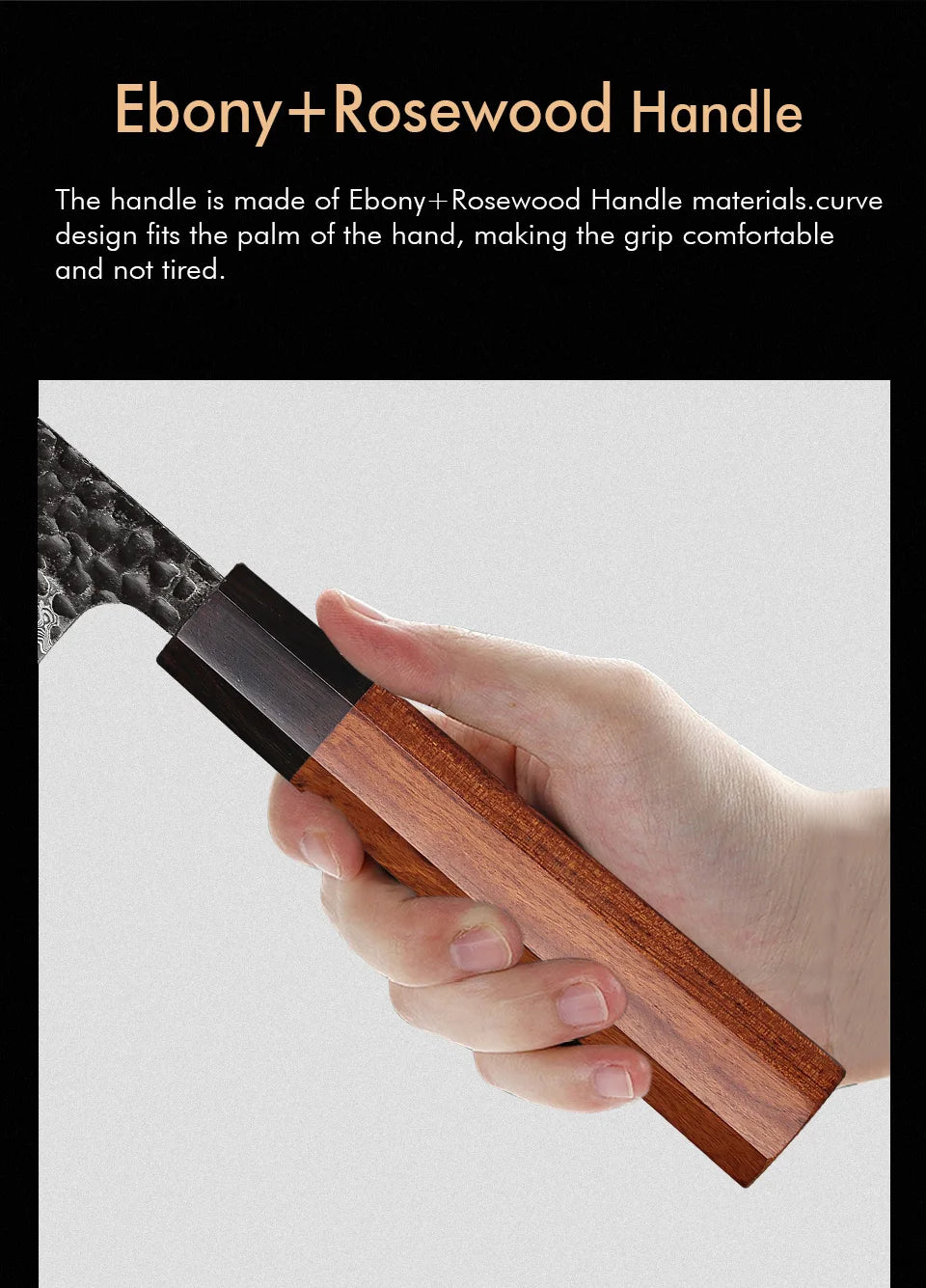 Young Japanese Hand Forged Chef Knife Damascus Steel