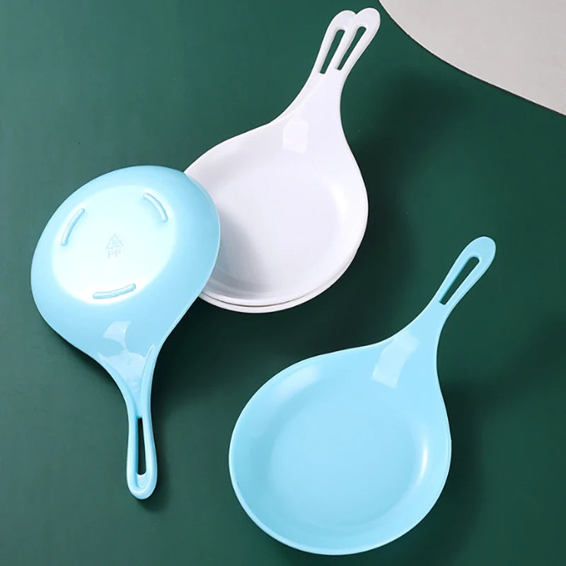 Handheld Dish Fashion White Handle Large Spoon Tray