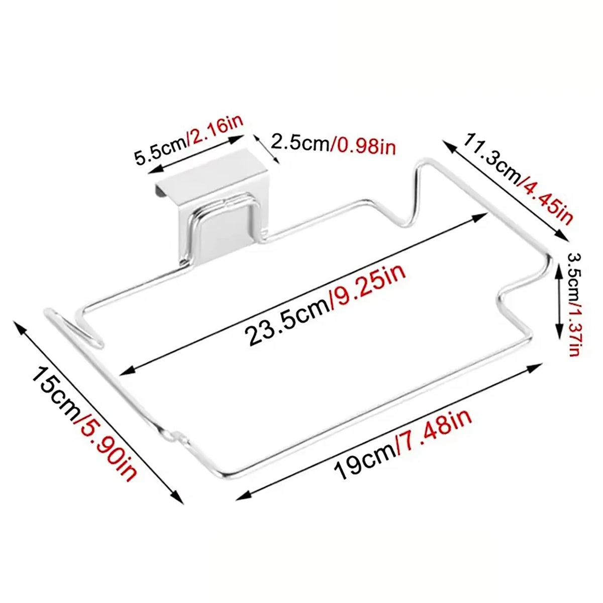 Non Perforated Stainless Steel Garbage Rack Hanging Bracket