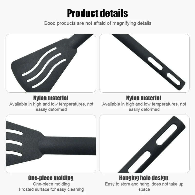 1/3pcs Nylon Utensils Cooking Slotted Turner Solid Spoon