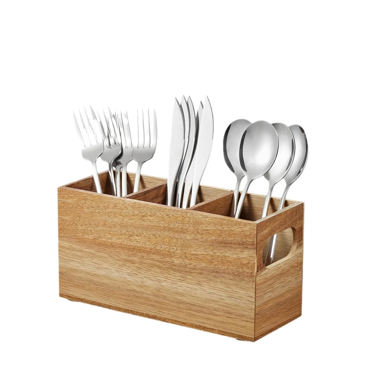 Wooden Utensil Storage Organizer Countertop Adjustable